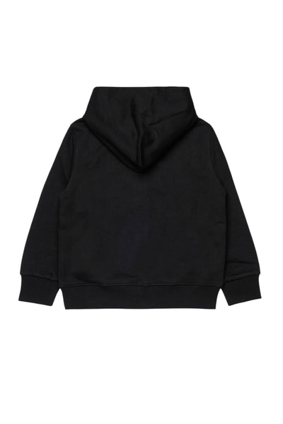 Felpa aperta nera con logo per bambino Diesel J02622 K900 