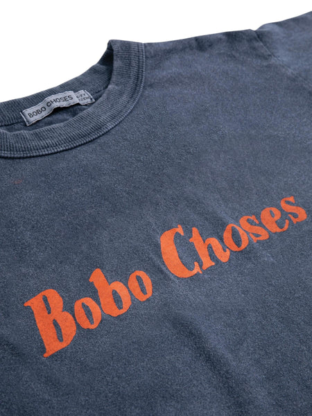 T-shirt blu con logo per neonato e bambino Bobo Choses B126AC014 UNI 