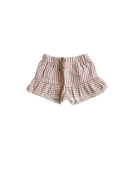 Shorts terracotta a righe per neoanata Snug 933AZ6S065F73 0082 
