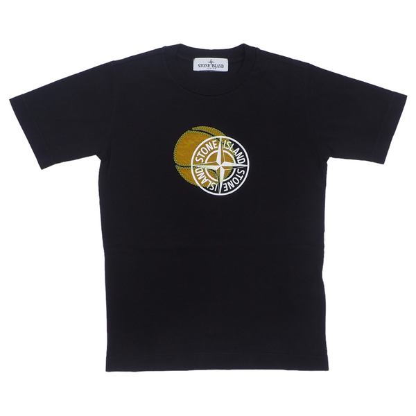 T-shirt nera con logo per bambino