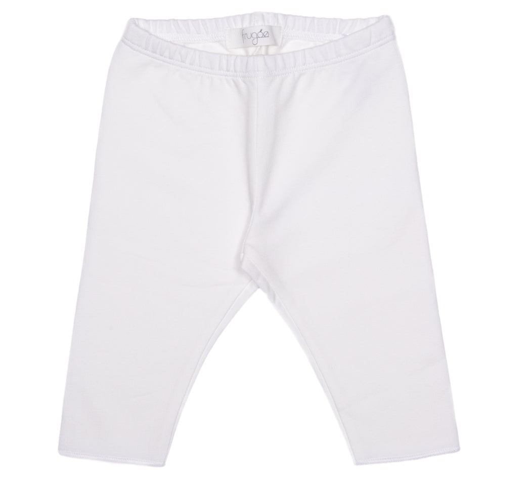 Leggings bianco in jersey per neonati