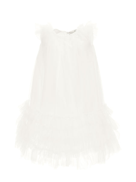 Abito panna in tulle per bambina