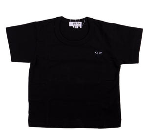 T-shirt nera con logo per neonati e bambini
