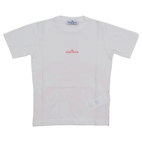 T-shirt bianca con logo per bambino