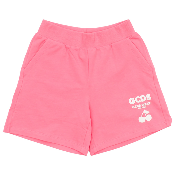 Short rosa con logo per bambina