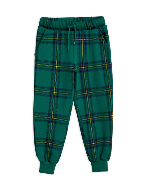 Pantalone check verde per neonati e bambini
