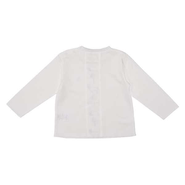 T-shirt bianca con taschino per neonati e bambini