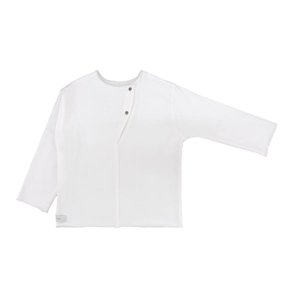 T-shirt in jersey di cotone bianco per bambini