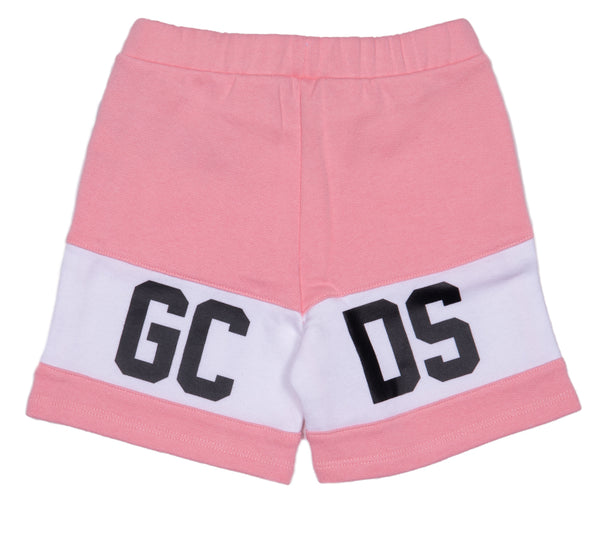 Shorts rosa con stampa per neonata