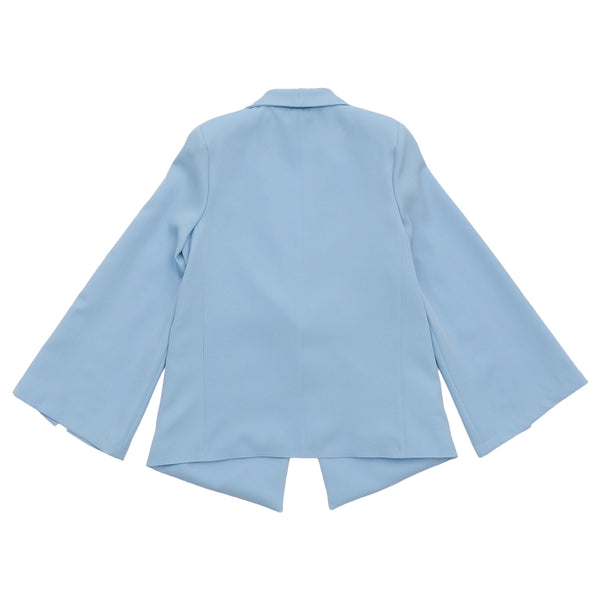 Giacca azzurra con manica aperta per bambina