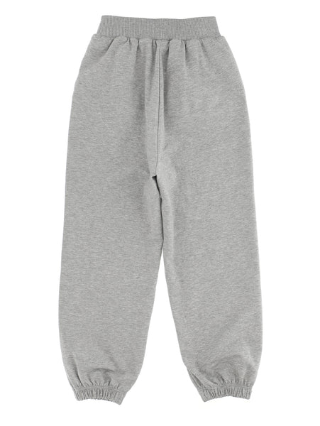 Pantalone grigio con dettagli logo per bambina