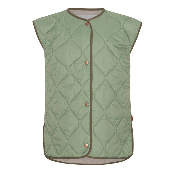 Gilet trapuntato verde per bambini
