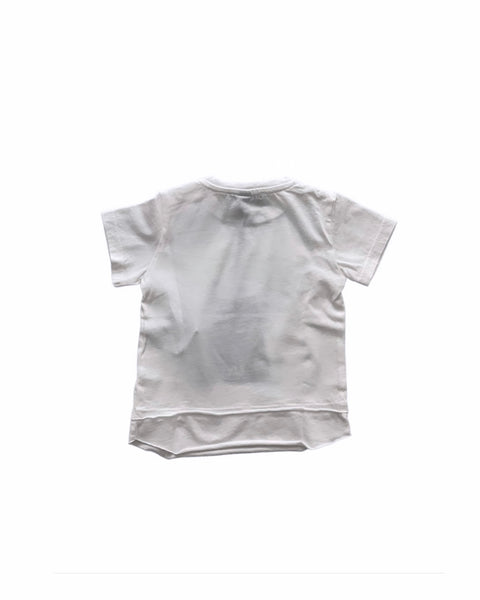 T-shirt bianca con stampa per neonato