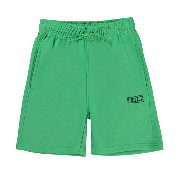 Bermuda in felpa verde per bambino