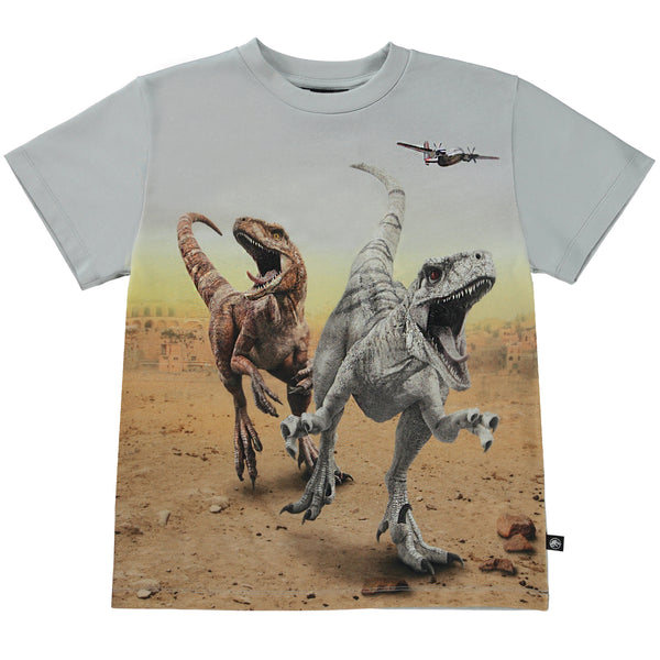 T-shirt celeste con stampa Jurassic World per neonato e bambino
