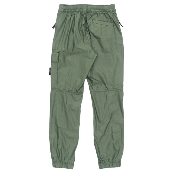 Pantalone cargo verde con logo per bambino