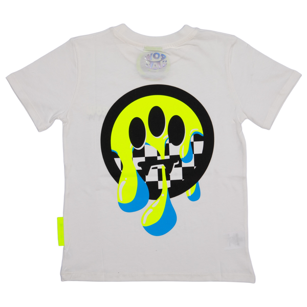 T-shirt bianca con logo per bambino e bambina