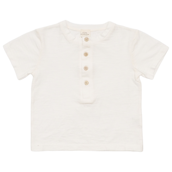 T-shirt serafino bianca per neonati