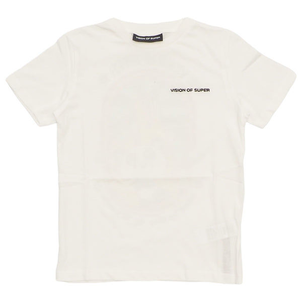 T-shirt bianca con logo e stampa per bambini