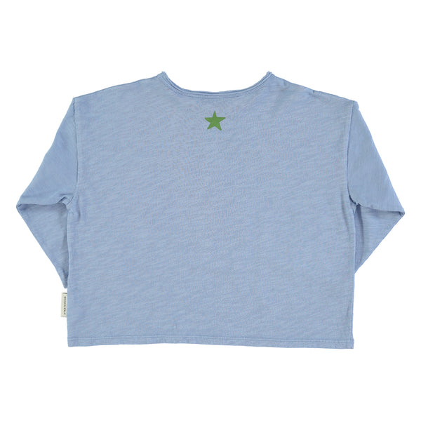 T-shirt azzurra con stampa per bambini