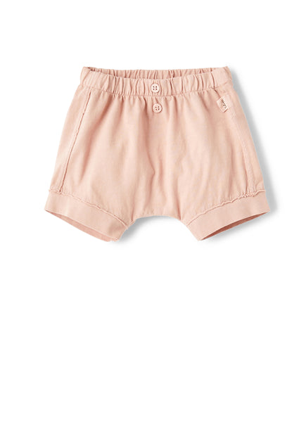 Shorts rosa con dettagli per neonata