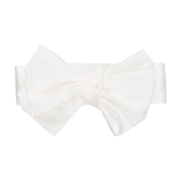 Fascia bianca con fiocco per neonata