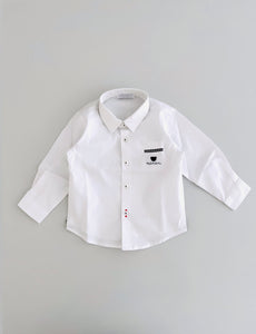 Camicia bianca con dettaglio per neonato