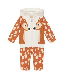 Completo felpa +pantalone con stampa cervo per neonati