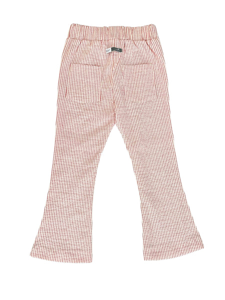 Pantalone a righe rosso per neonata e bambina