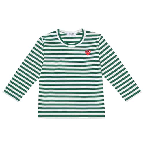 T-shirt a righe verde per neonati e bambini