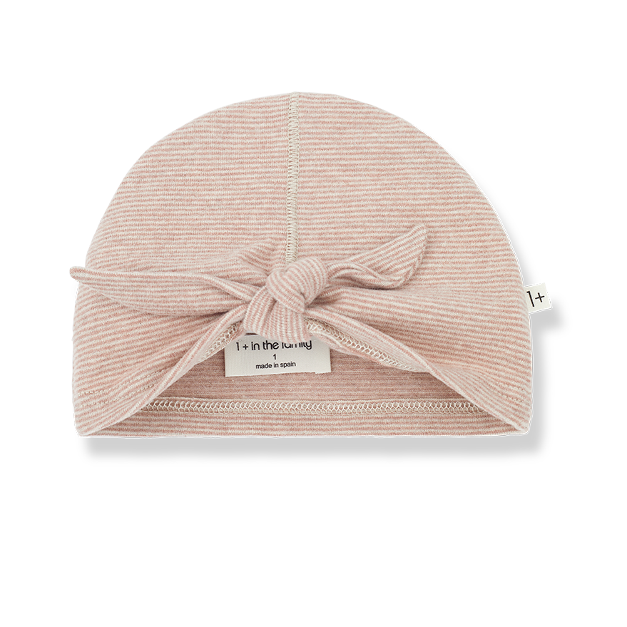 Cappello a righe rosa per neonata e bambina