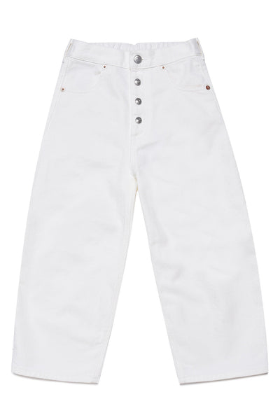 Jeans in denim bianco per bambini