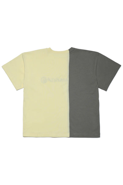 T-shirt bicolore con stampa per bambini