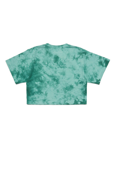 T-shirt verde tie dye per bambini