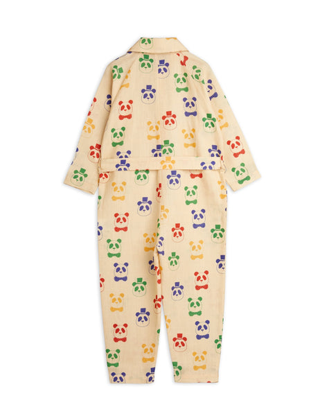 Tuta beige con stampa