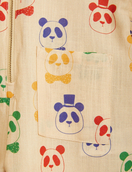 Tuta beige con stampa