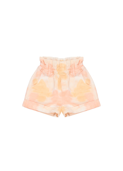 Short in denim tie dye per bambina