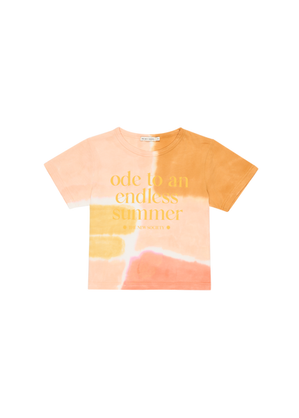 T-shirt  tie dye corallo per bambini