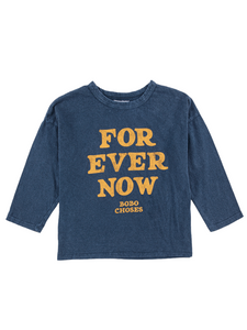 T-shirt blu con stampa per neonati e bambini