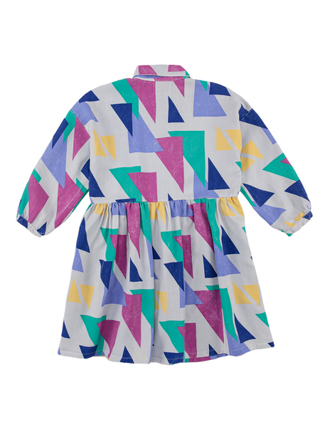 Abito chemisier con stampa all over per neonata e bambina