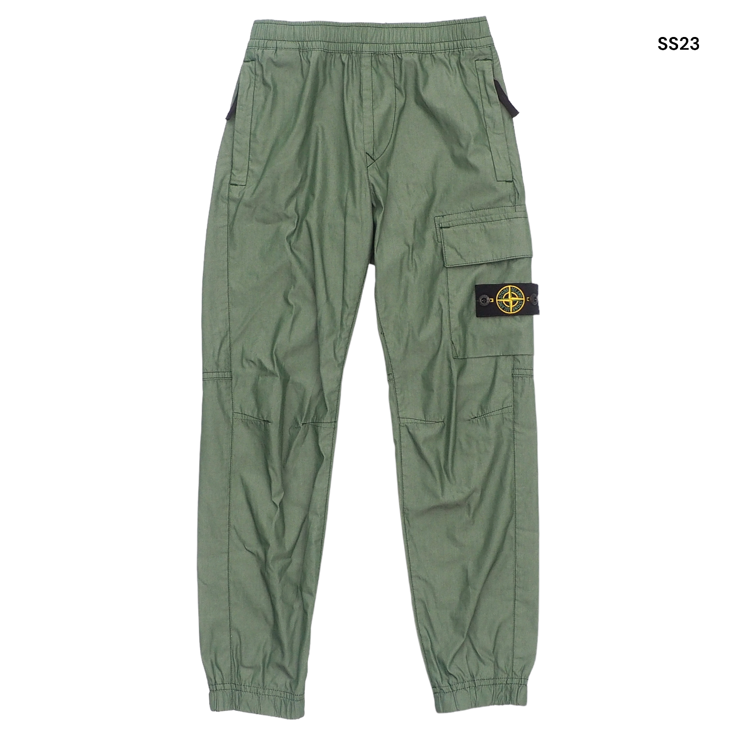 Pantalone cargo verde con logo per bambino