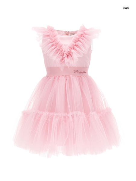 Abito in tulle rosa per bambina