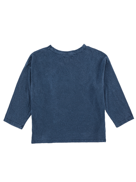 T-shirt blu con stampa per neonati e bambini