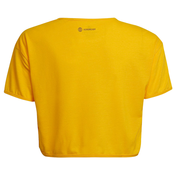 T-shirt cropped gialla per bambina