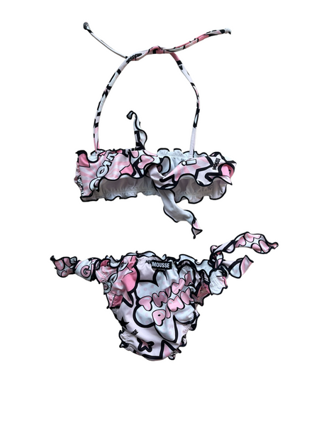 Costume bikini con stampa per bambina