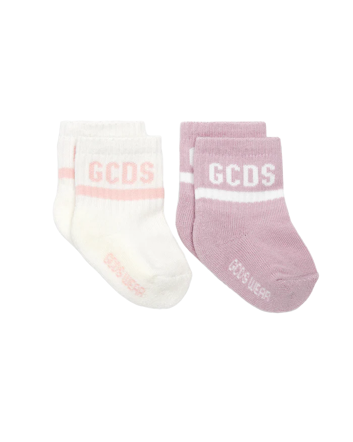 Set 2 paia di calzini multicolore per neonata