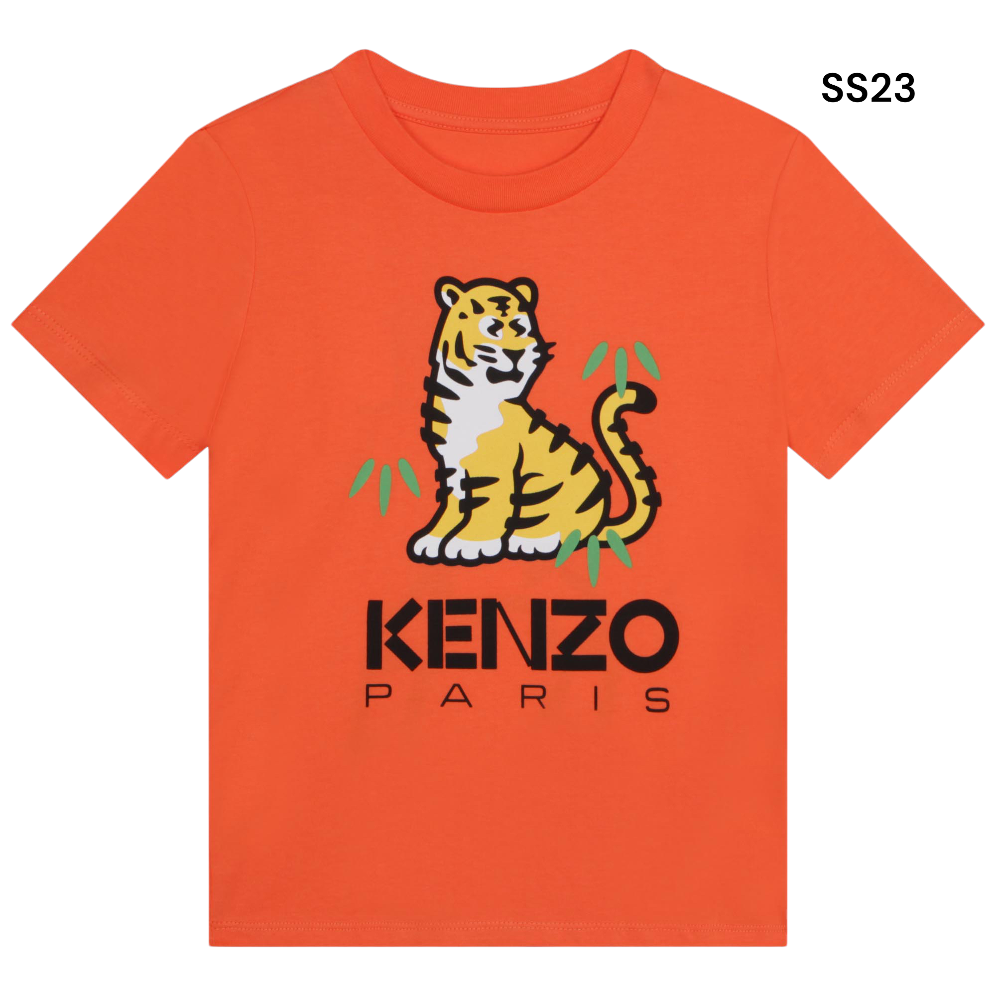 T-shirt arancione con logo per bambini