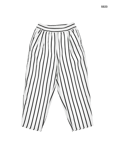 Pantalone a righe bianco/nero per bambina