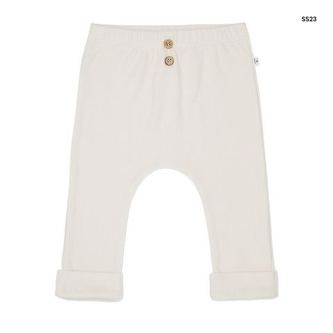 Leggings panna a costine per neonati