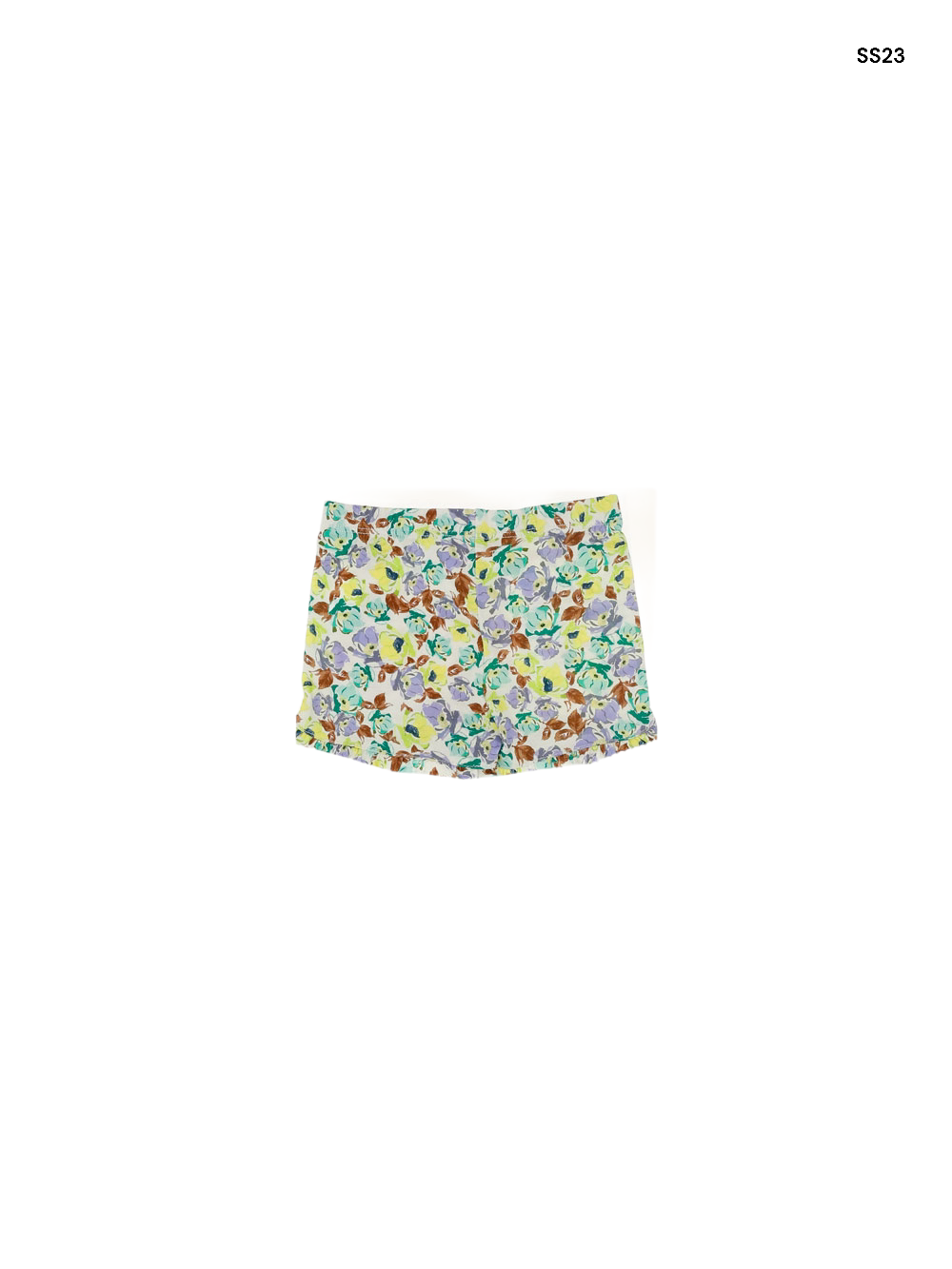 Short stampa fiori multicolor all over per neonata